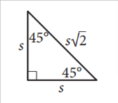 Special right triangle: isosceles triangle