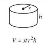 Volume of a cylinder